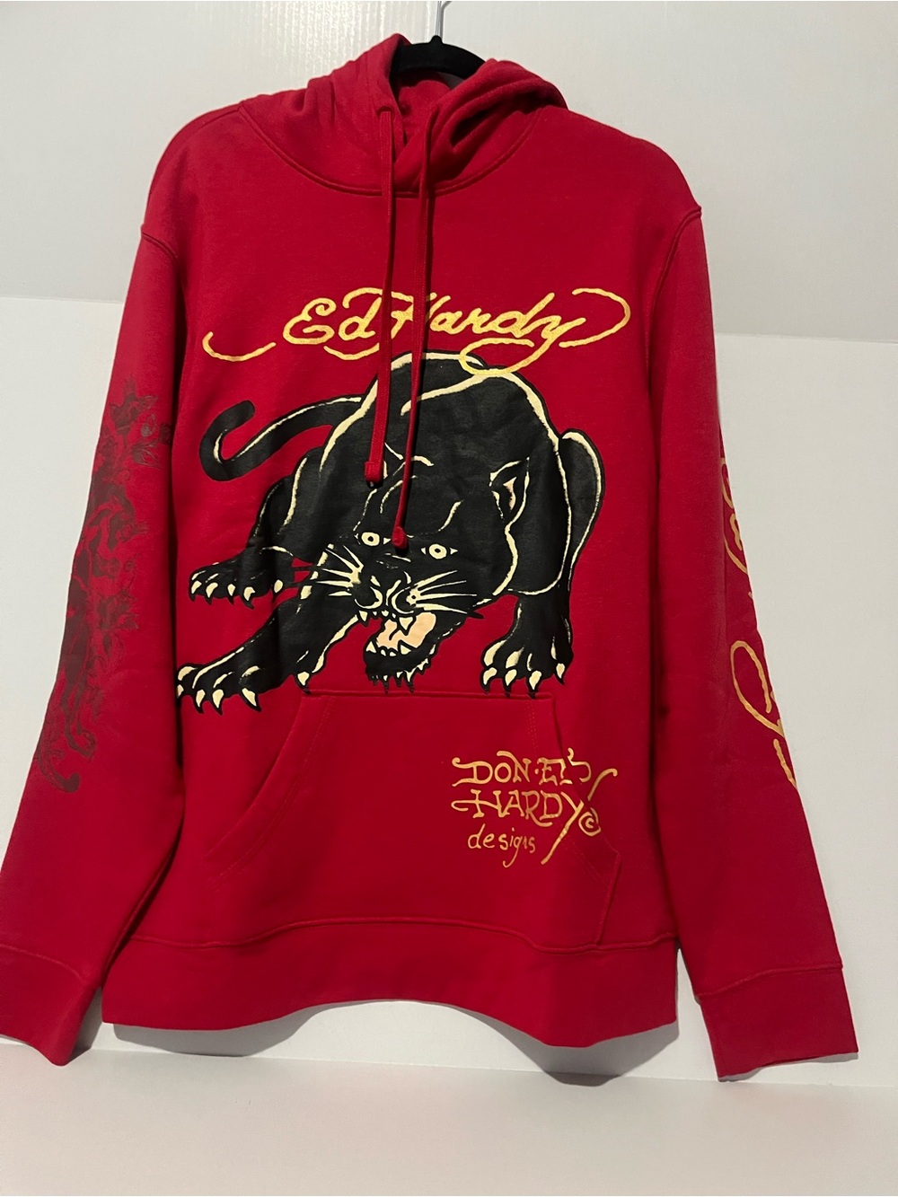 Ed Hardy Women’s Long Sleeve Black Panther Graphic Hoodie